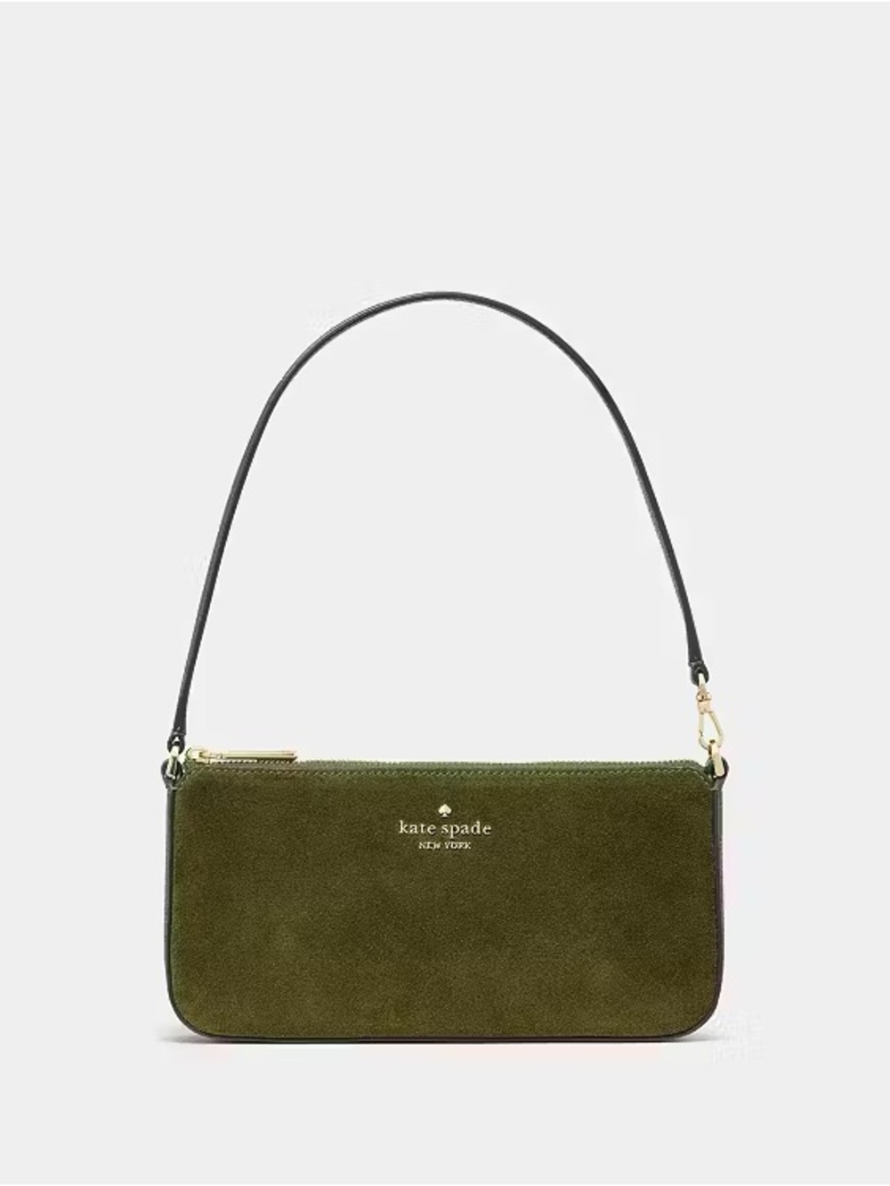 ♠️Kate Spade Gemini Suede Convertible Wristlet Shoulder Bag, Enchanted Green NWT